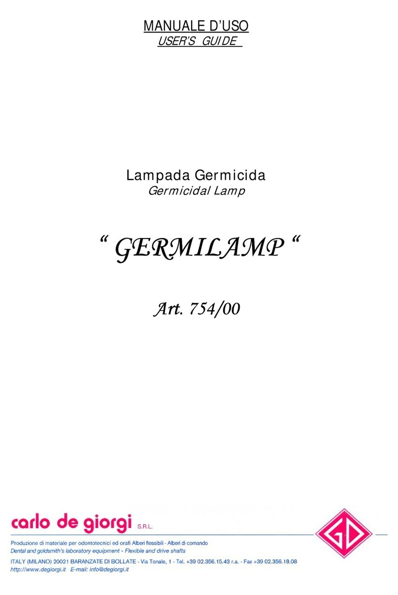 Carlo De Giorgi GERMILAMP User manual