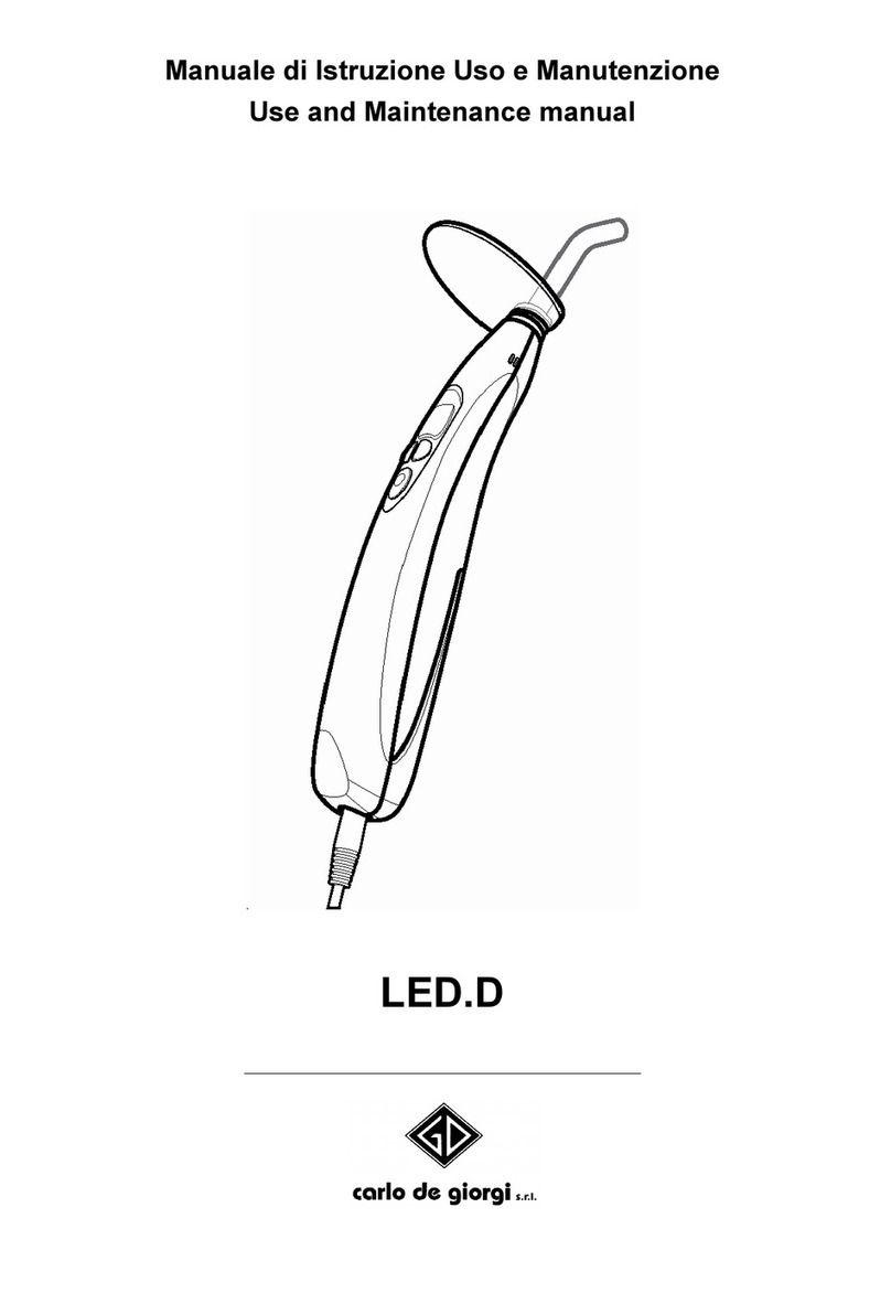 Carlo De Giorgi LED.D Use and maintenance manual