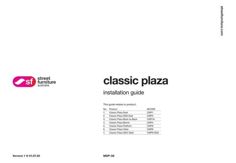 Street Furniture Classic Plaza CMP1 installation guide Street Furniture Classic Plaza CMP1 installation guide