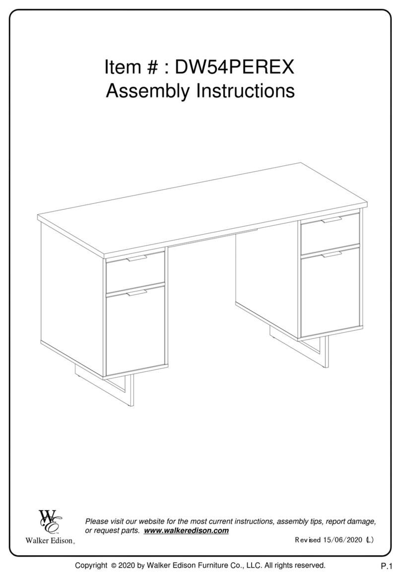 Walker Edison DW54PEREX Assembly instructions