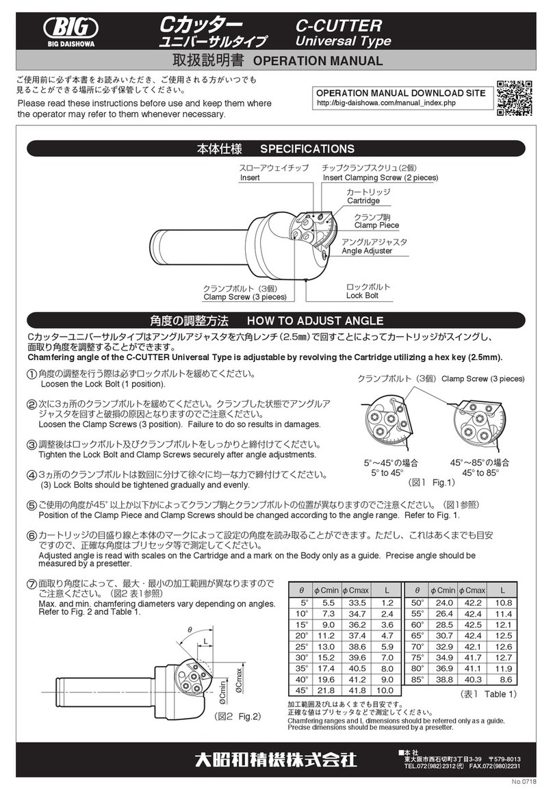 BIG C-Cutter Universal Type Operation manual