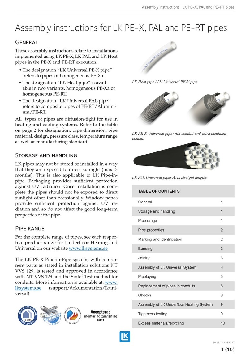 LK Systems PE-X Assembly instructions LK Systems PE-X Assembly instructions