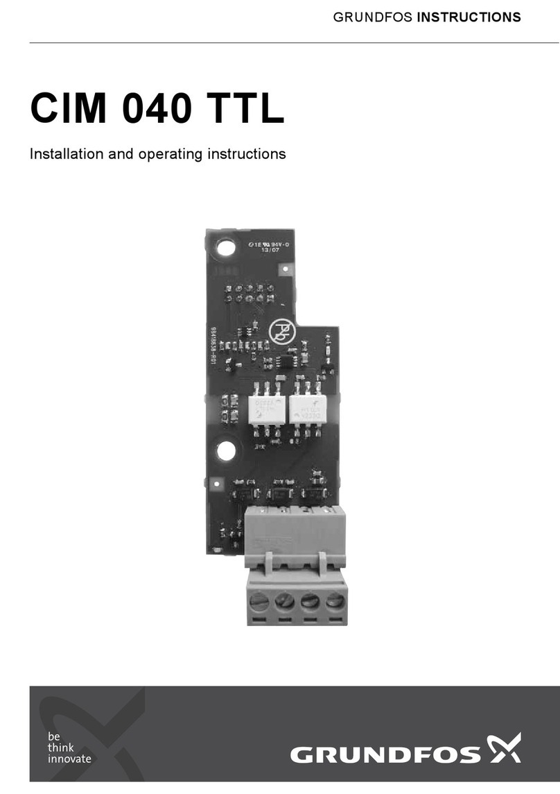 Grundfos CIM 040 TTL Installation and operating instructions