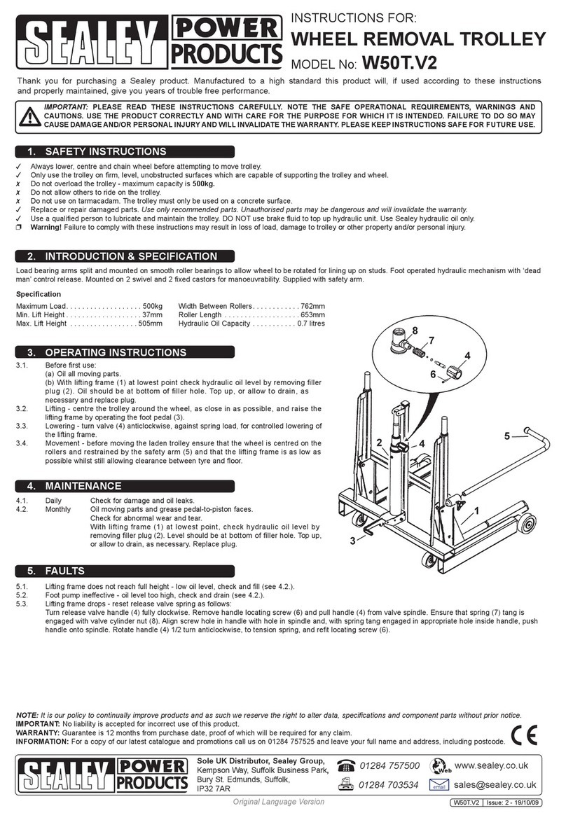 Sealey W50T.V2 User manual