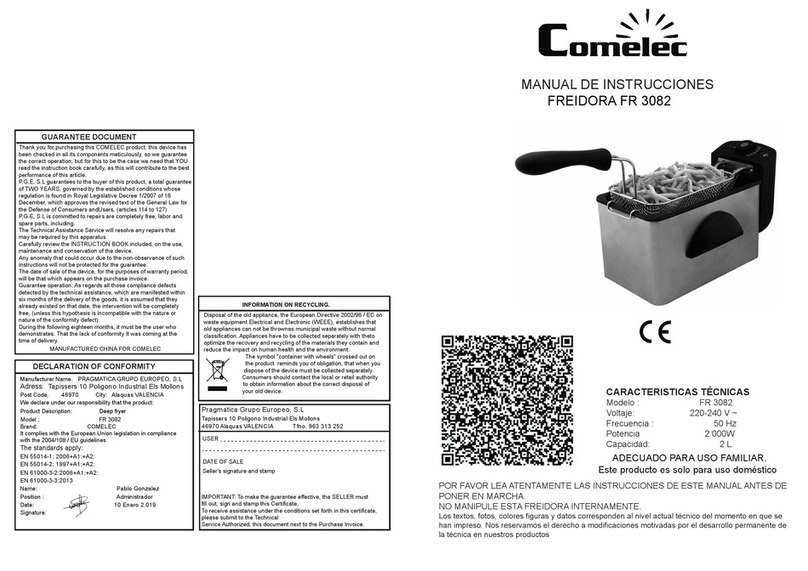 Comelec FR 3082 instruction manual