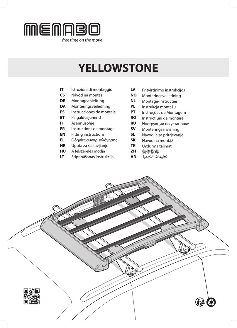 Menabo YELLOWSTONE Fitting instructions