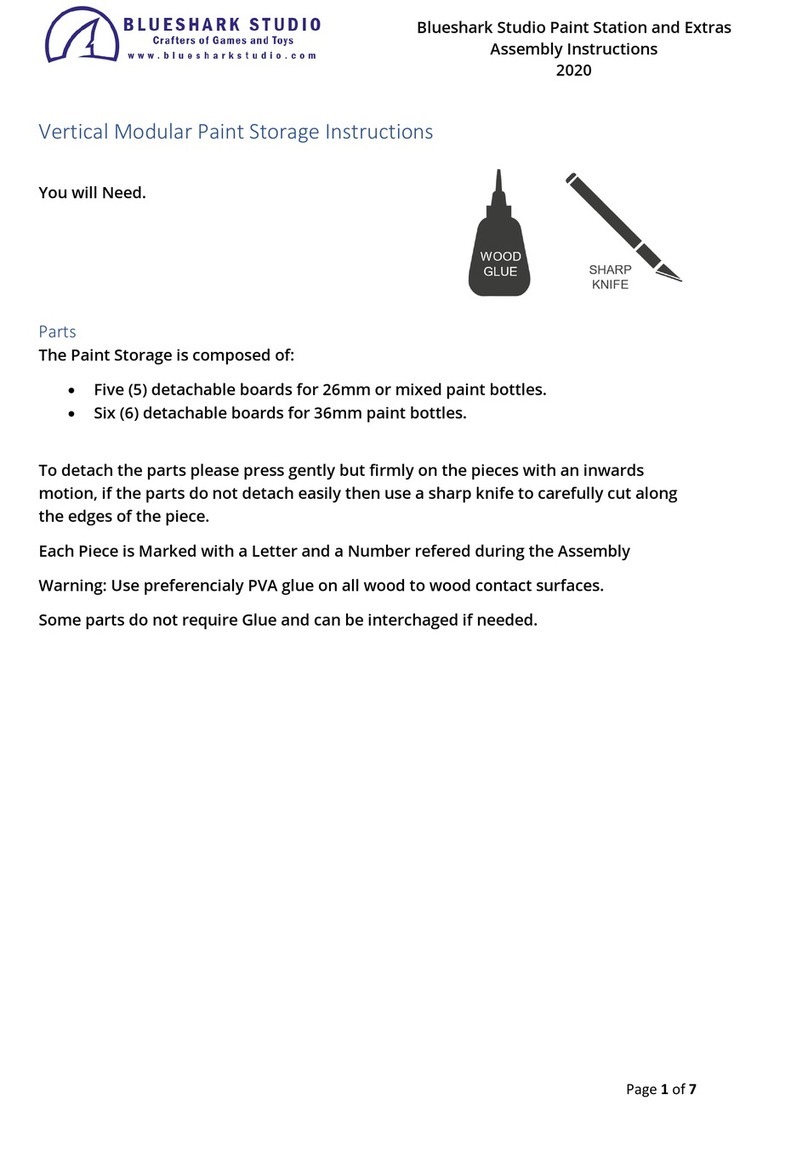 Blueshark Studio Vertical Modular Paint Storage instructions