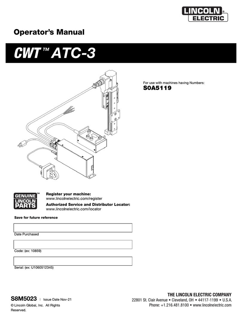 Lincoln Electric CWT ATC-3 Operator's manual