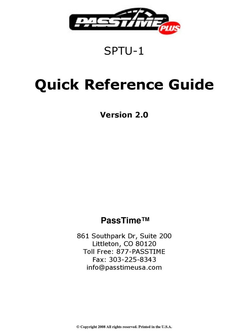 PassTime Plus SPTU-1 Quick reference guide