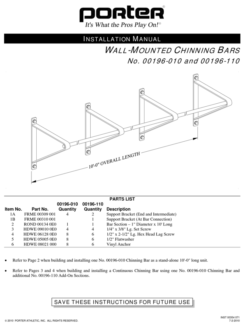 Porter 00196-010 installation manual