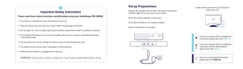 AudioRange SPK-1000FM manual