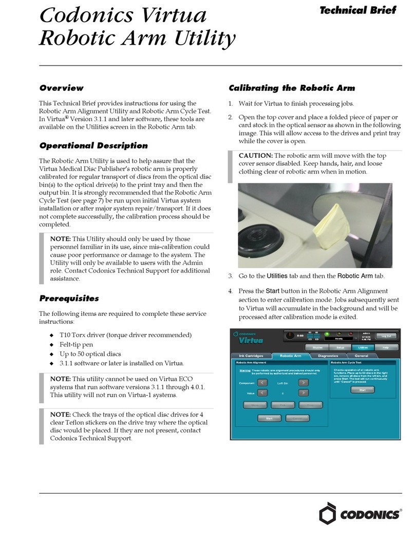 Codonics Virtua Robotic Arm Utility Technical brief