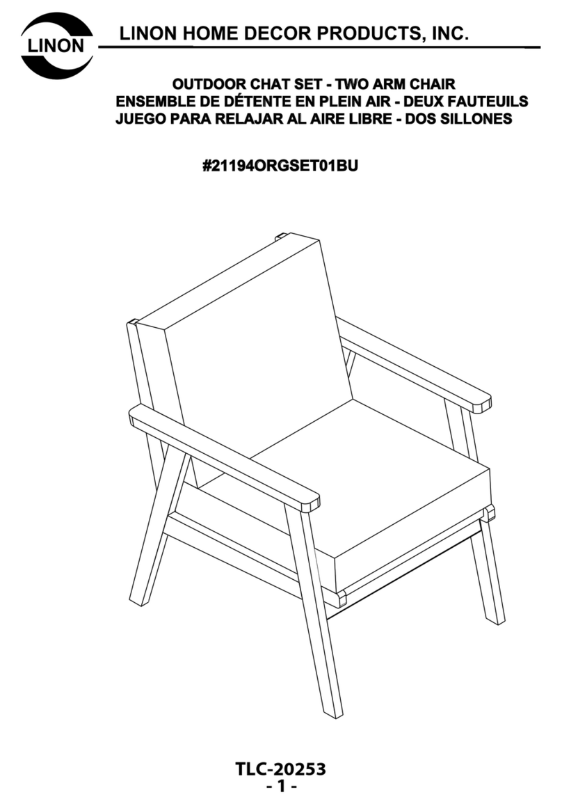 Linon 21194ORGSET01BU Assembly instructions