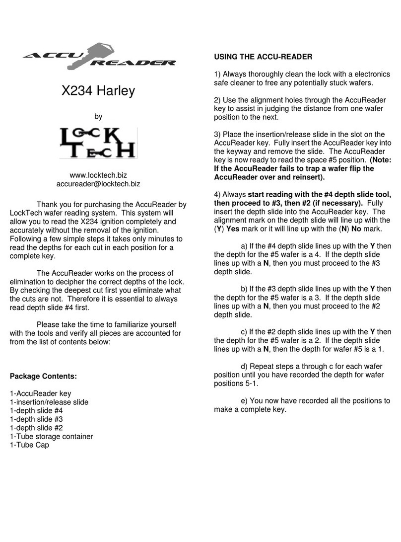 LockTech AccuReader HYD13 User manual