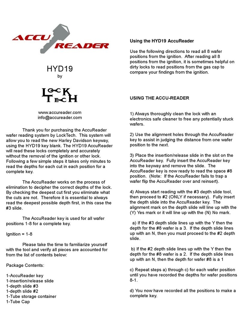 LockTech AccuReader HYD19 User manual