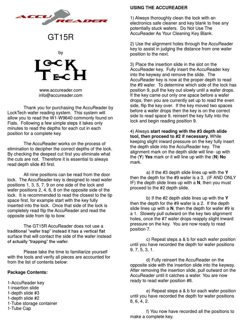 LockTech AccuReader GT15R instructions