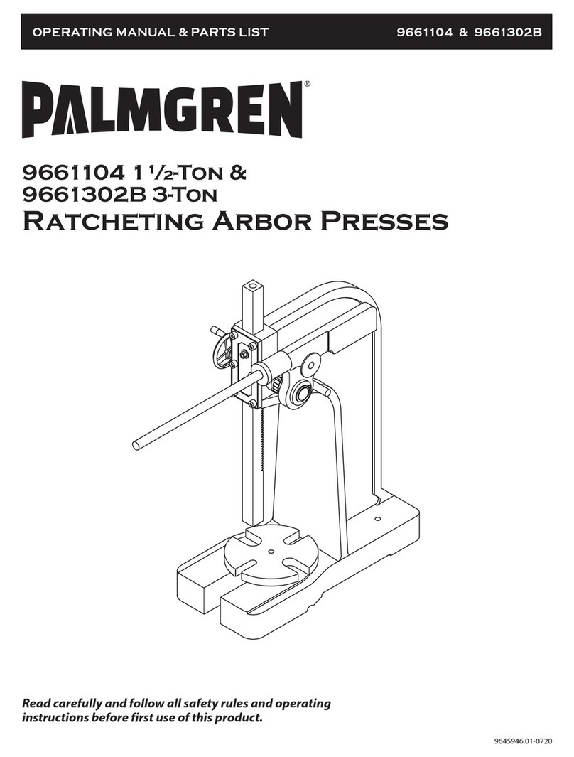 Palmgren 9661104 Operating manual & parts list