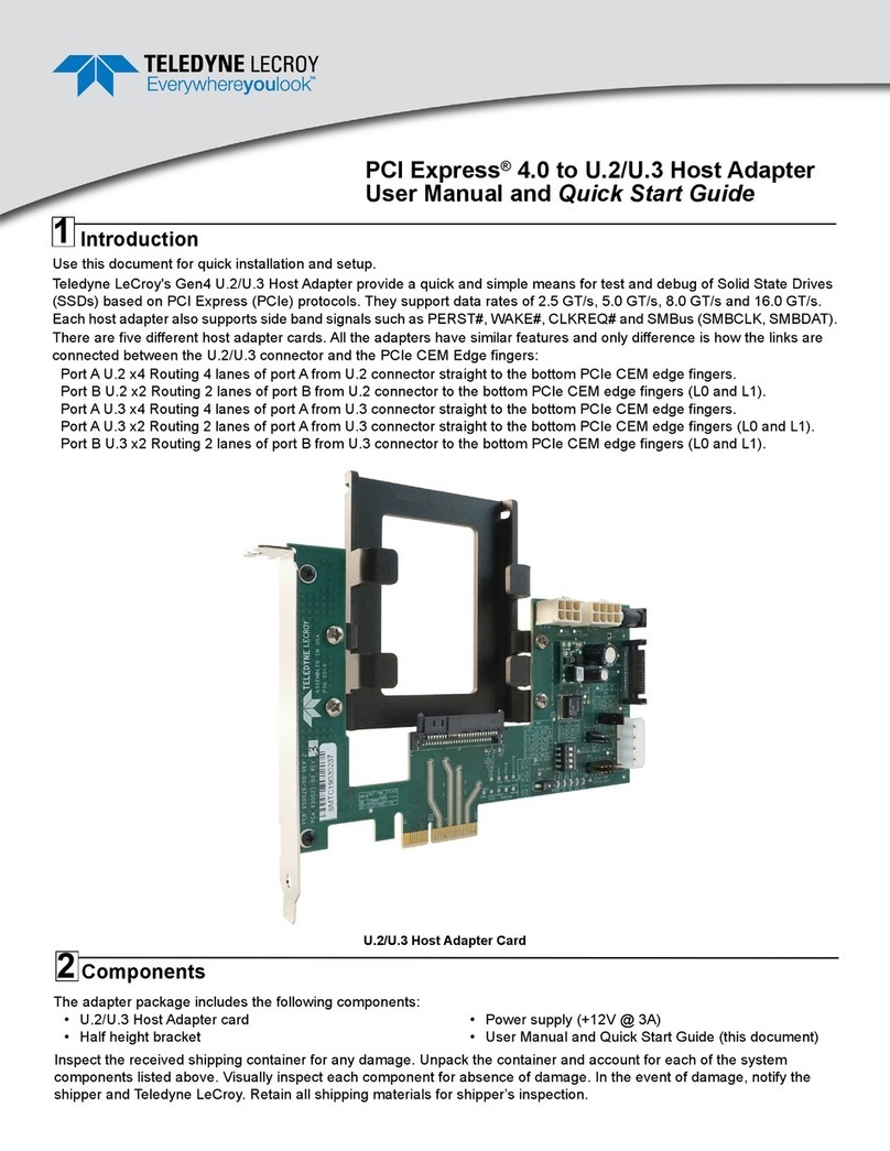 Teledyne Lecroy PCI Express 4.0 U.2 quick start guide