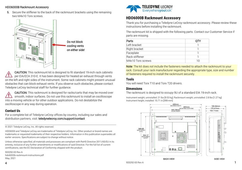 Teledyne Lecroy Everywhereyoulook HDO6000B quick start guide