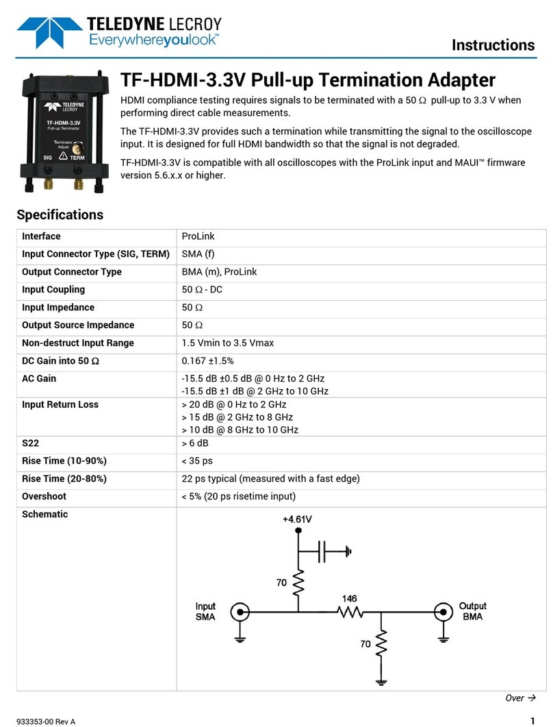 Teledyne Lecroy TF-HDMI-3.3V instructions