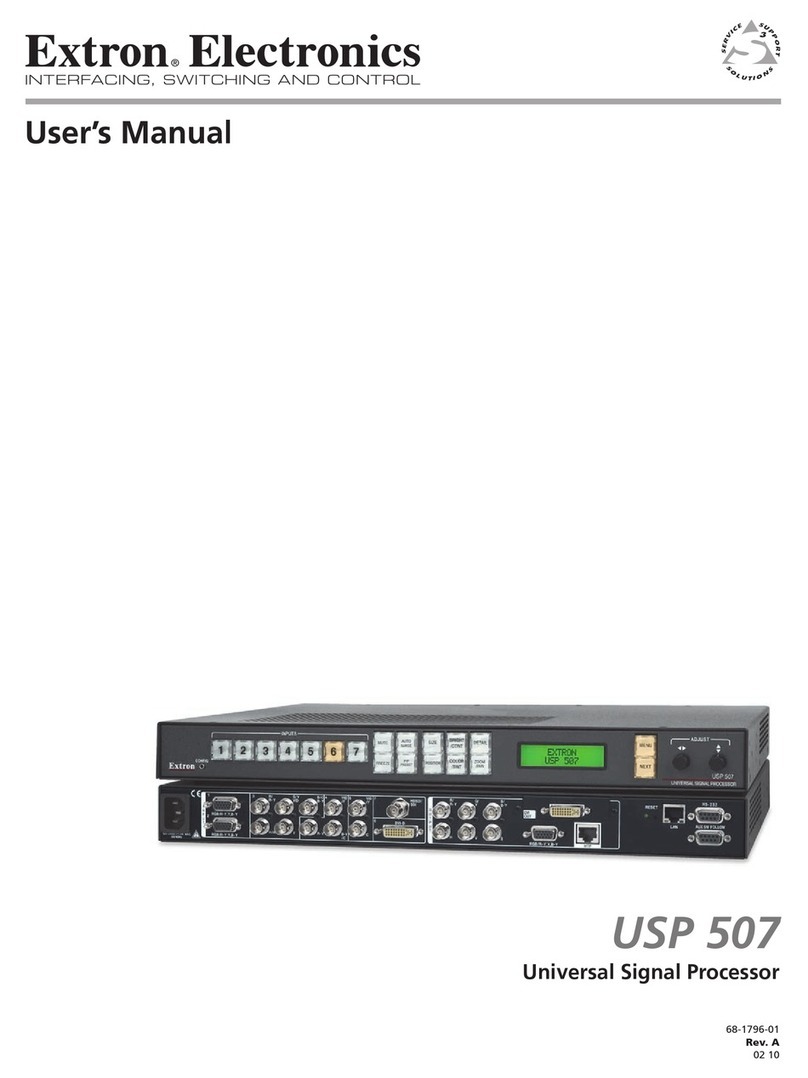 Extron electronics USP 507 User manual