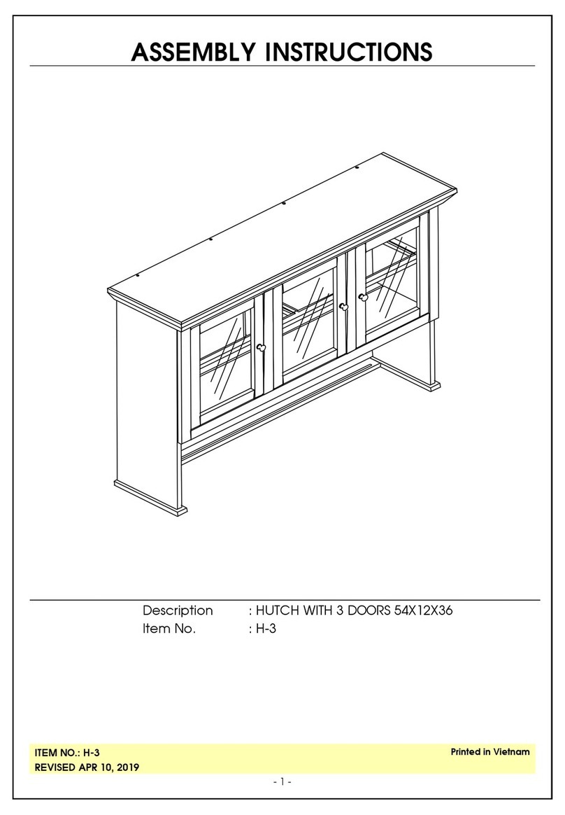 Whitewood Furniture H-3 Assembly instructions