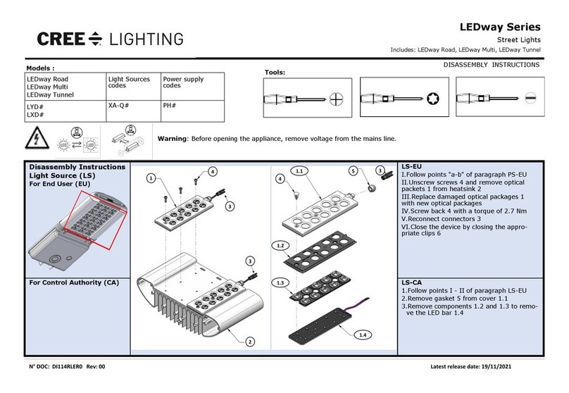 CREE LIGHTING LEDway Series Installation instructions