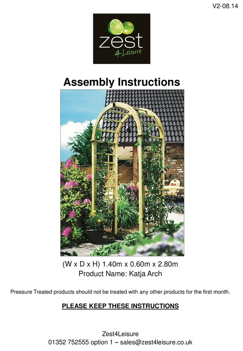 Zest 4 Leisure Katja Arch Assembly instructions