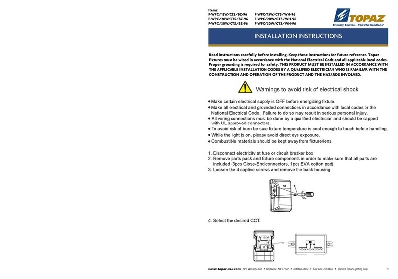 Topaz F-WPC/15W/CTS/BZ-96 installation instructions Topaz F-WPC/15W/CTS/BZ-96 installation instructions