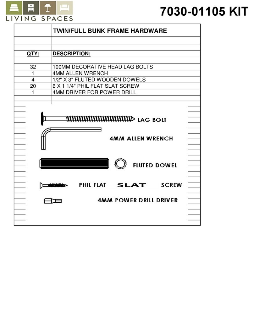 Living Spaces MATEO / COTTAGE 7030-01105 User manual Living Spaces MATEO / COTTAGE 7030-01105 User manual