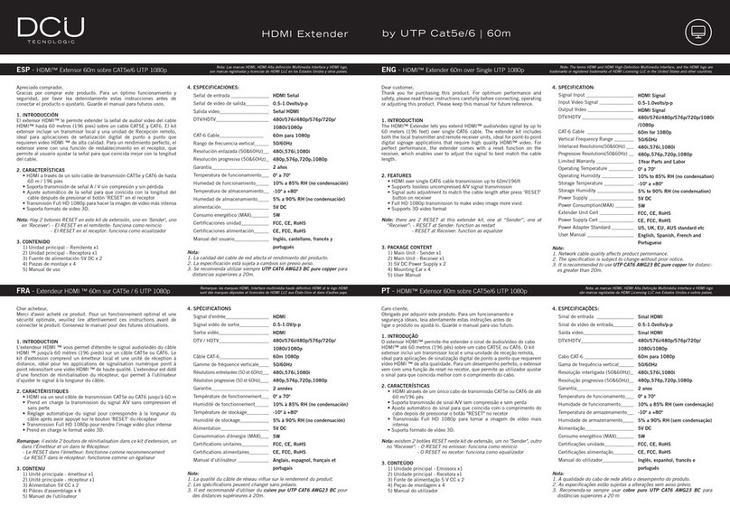 DCU Tecnologic 30505090 quick start guide
