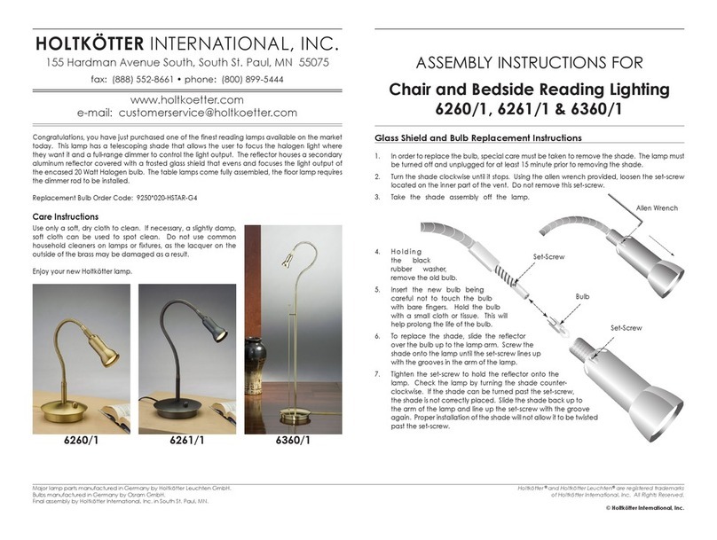 Holtkoetter 6260/1 Assembly instructions