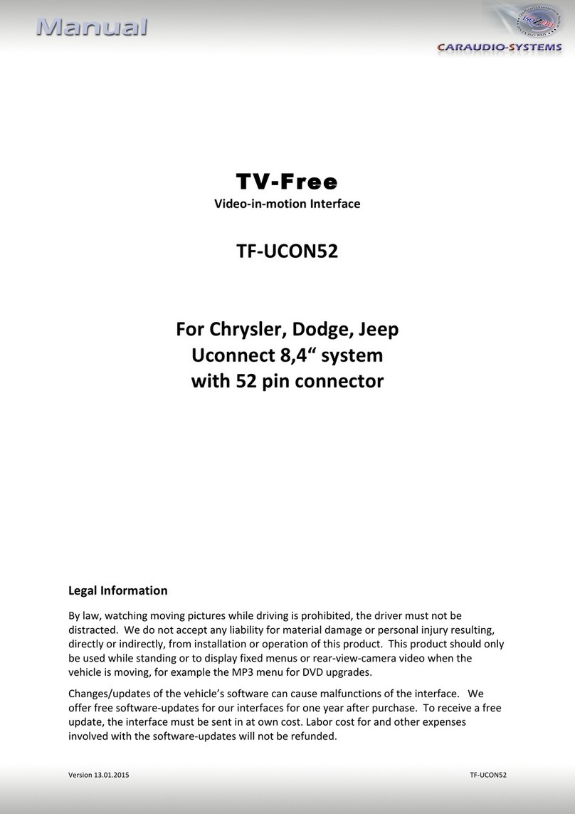 Caraudio-Systems TF-UCON52 manual