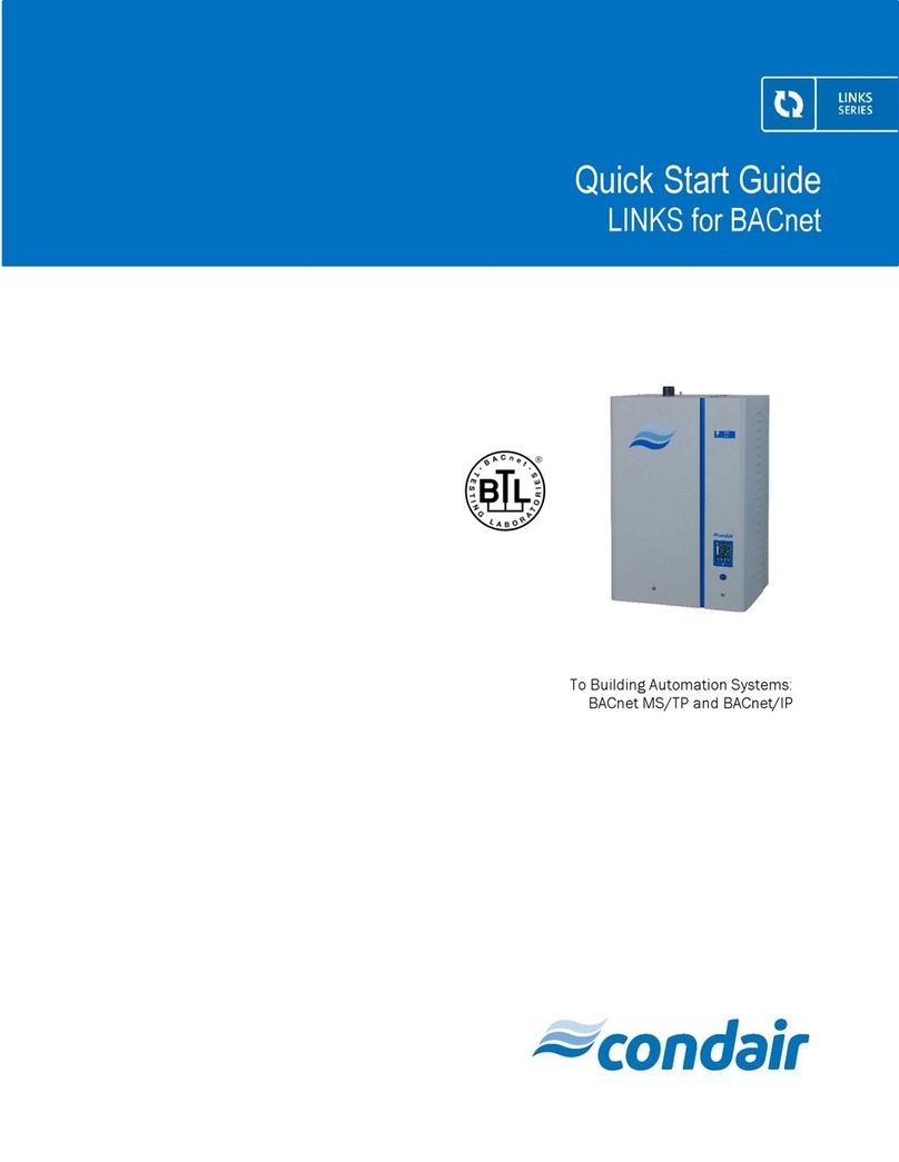 Condair Links Series quick start guide
