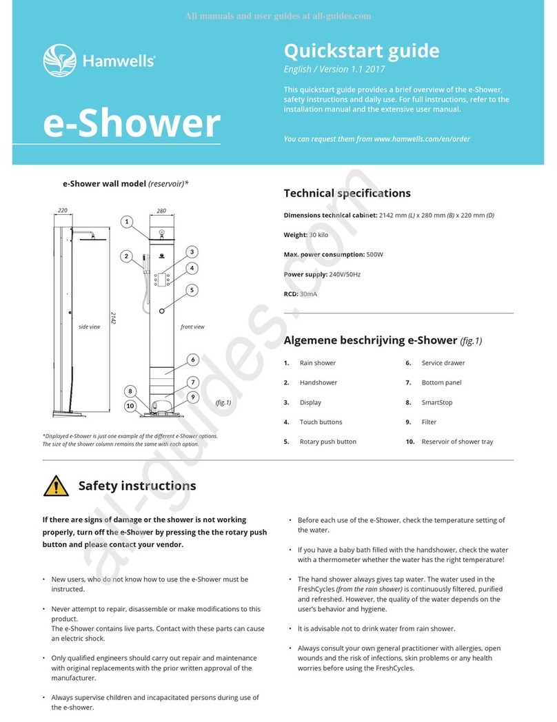 Hamwells e-Shower quick start guide