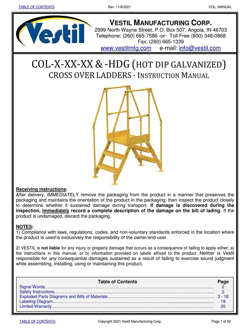 Vestil COL HDG Series User manual