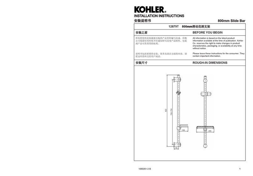 Kohler 12879T User manual Kohler 12879T User manual
