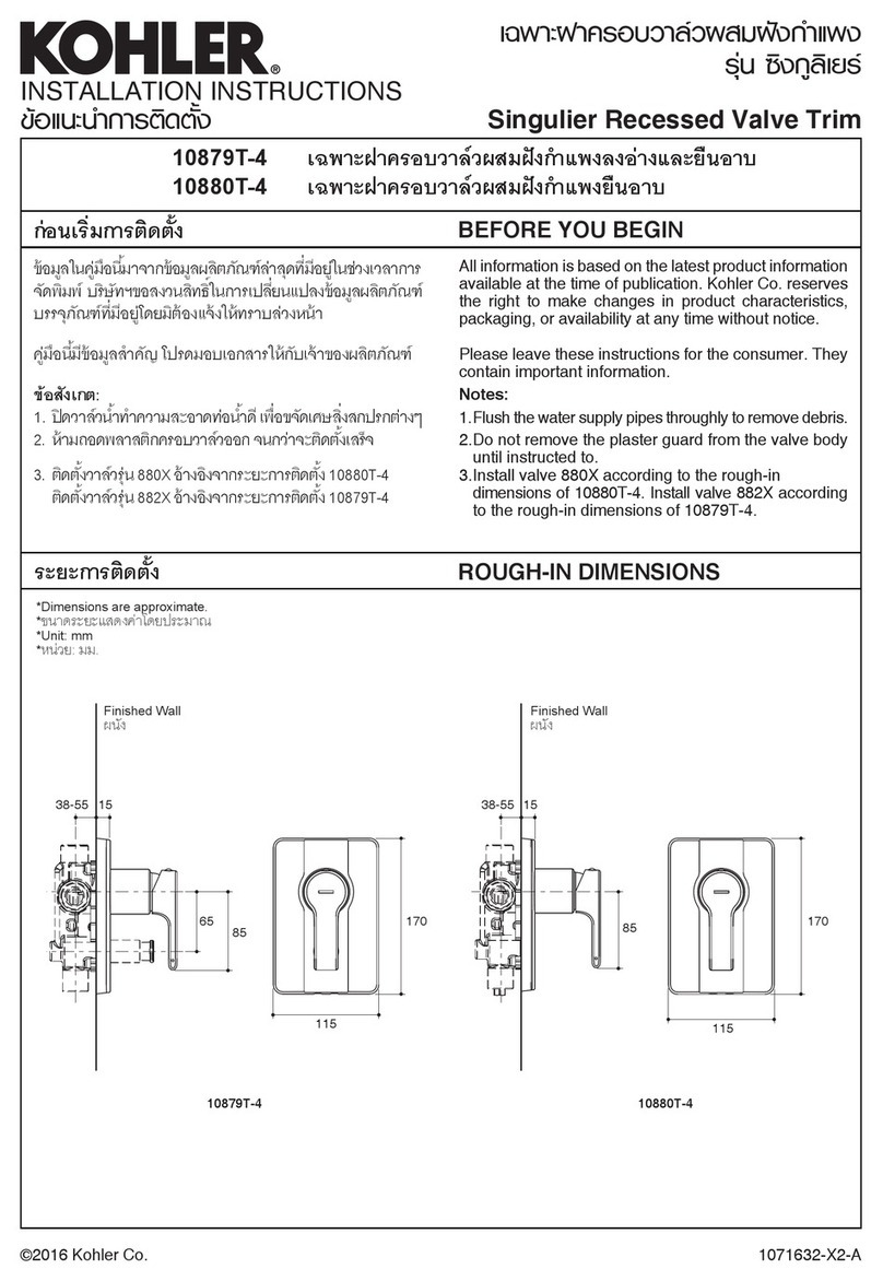 Kohler 10879T-4 User manual