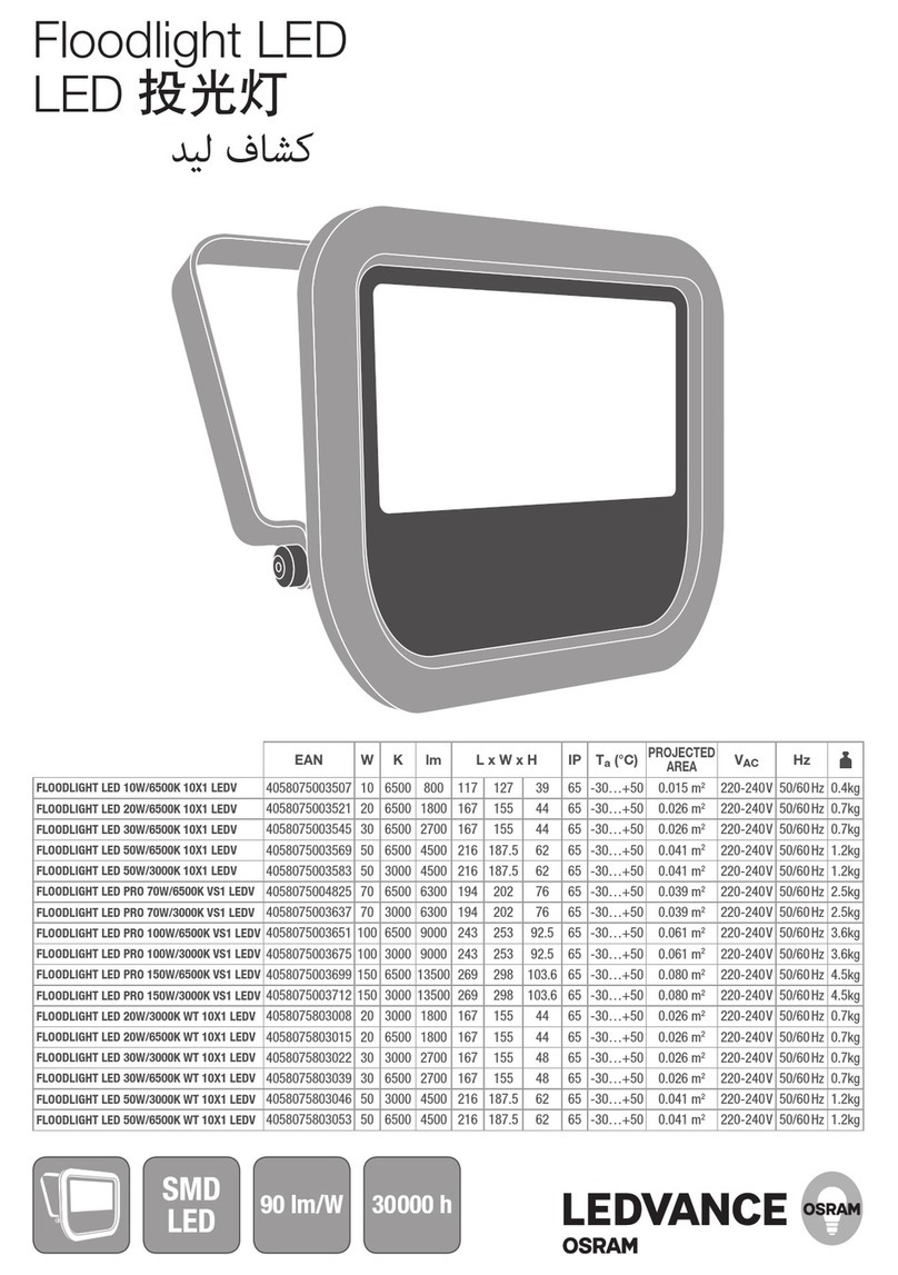 Osram Ledvance FLOODLIGHT LED 10W/6500K 10X1 LEDV quick guide