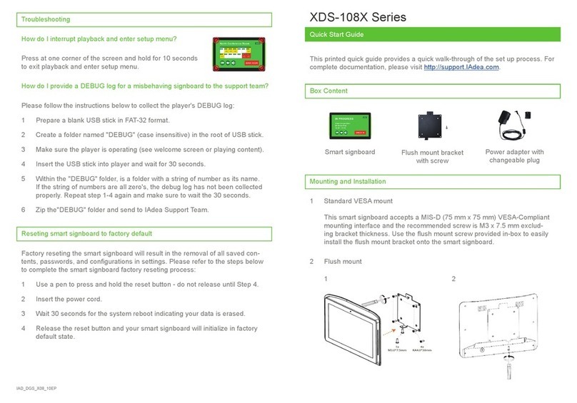 IAdea XDS-108X Series User manual