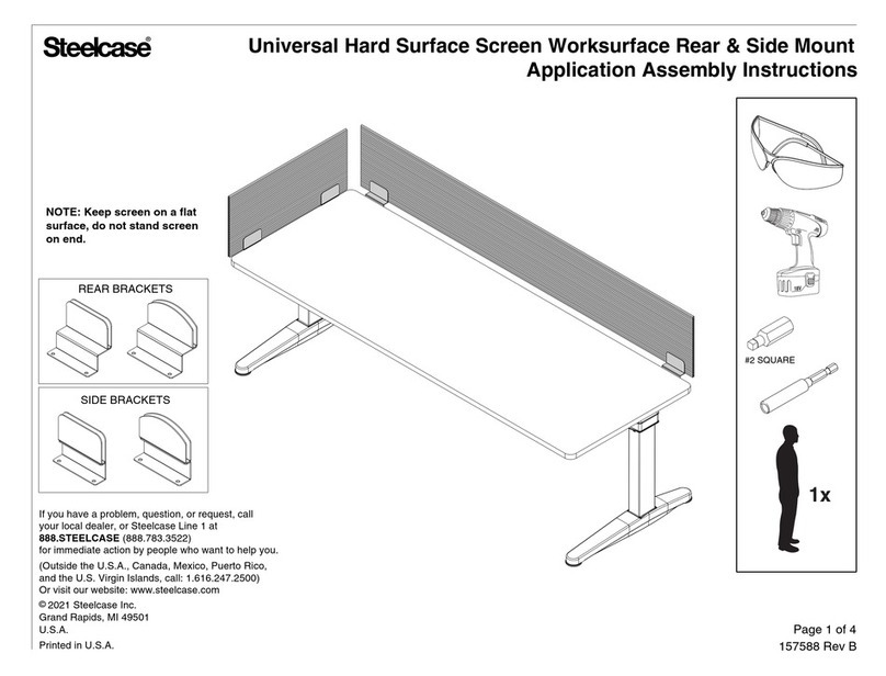 Steelcase Universal Hard Surface Screen User manual Steelcase Universal Hard Surface Screen User manual
