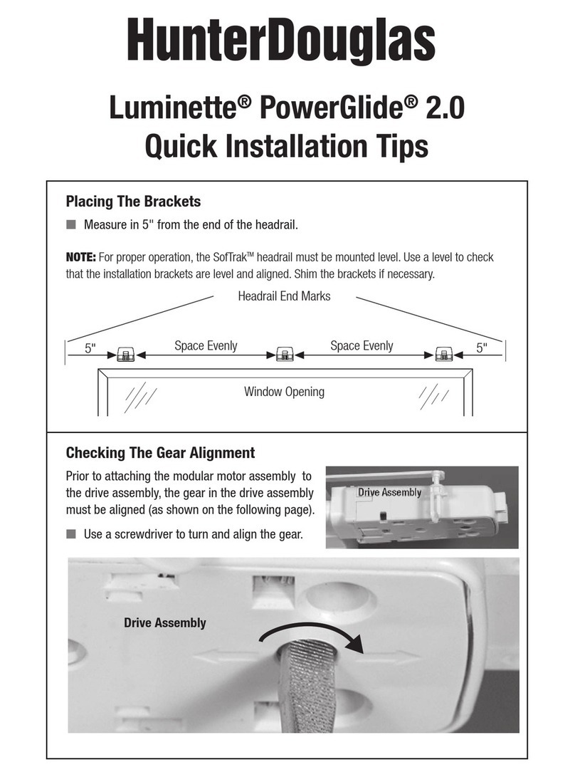 HunterDouglas Luminette PowerGlide 2.0 Assembly instructions