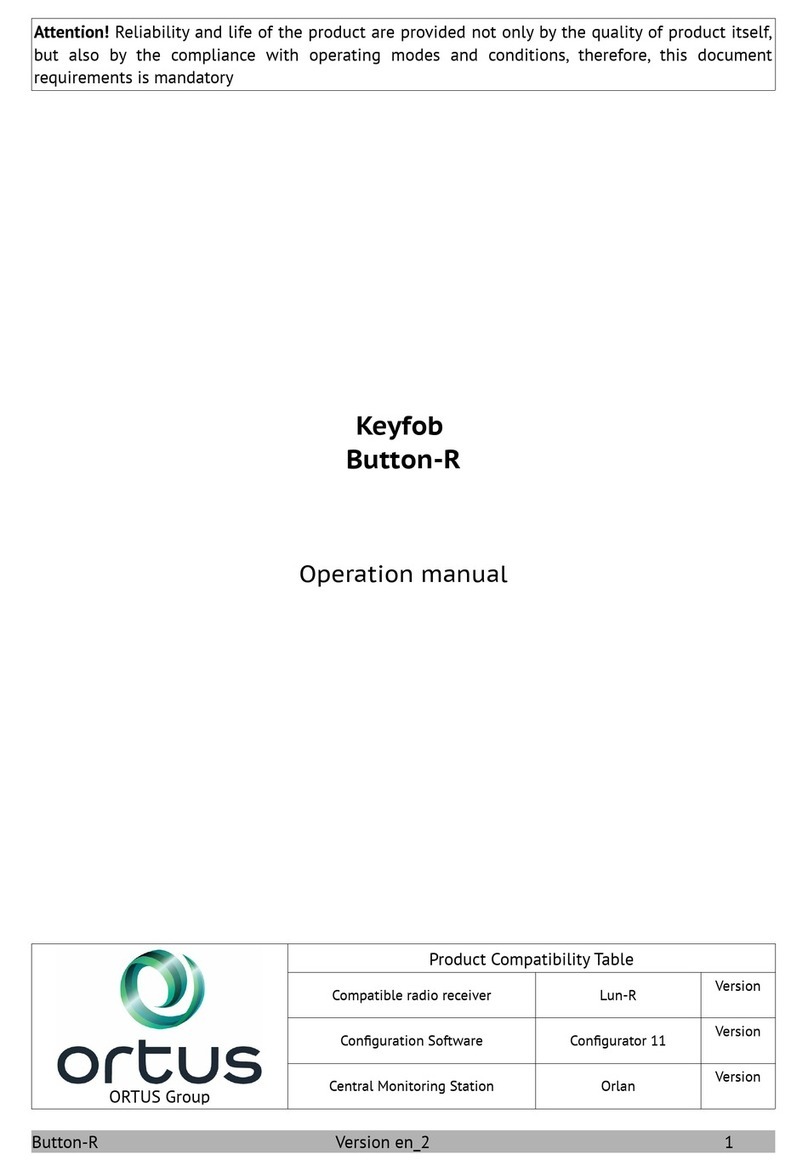 Ortus Button-R Operation manual