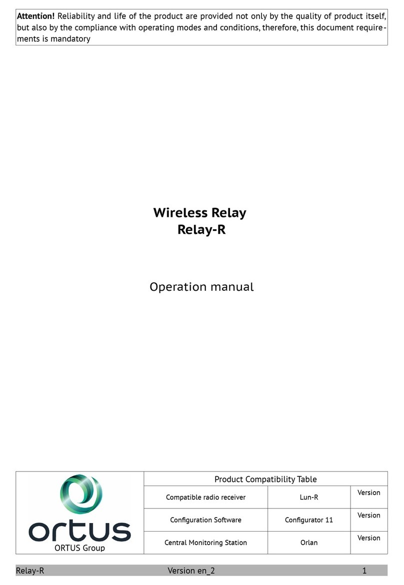 Ortus Relay-R Operation manual