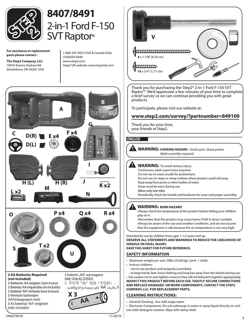Step 2 8407 User manual