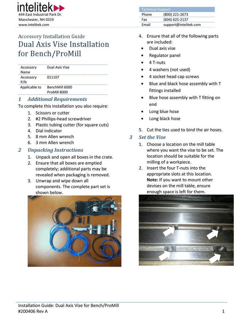 Intelitek Dual Axis Vise Accessory installation guide