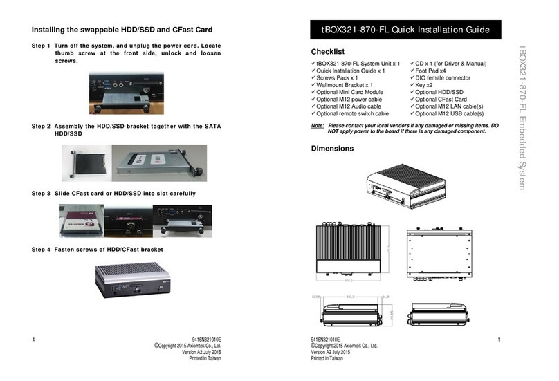 AXIOMTEK tBOX321-870-FL Series User manual