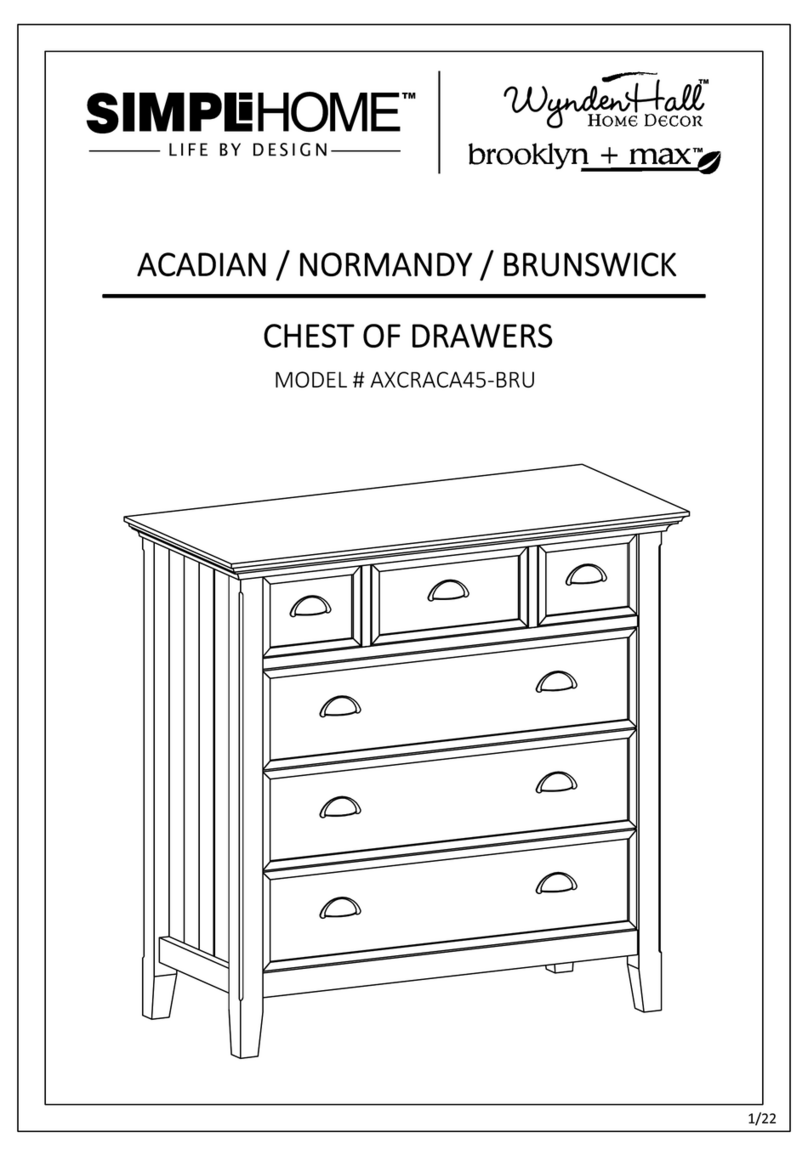 Simpli Home Wyndenhall Brooklin + Max AXCRACA45-BRU User manual
