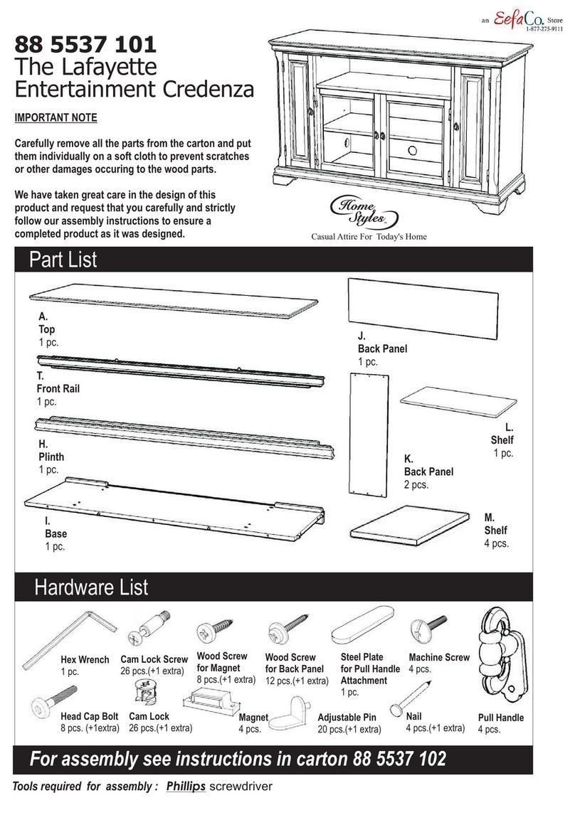 Home Styles Lafayette 88 5537 101 Assembly instructions Home Styles Lafayette 88 5537 101 Assembly instructions