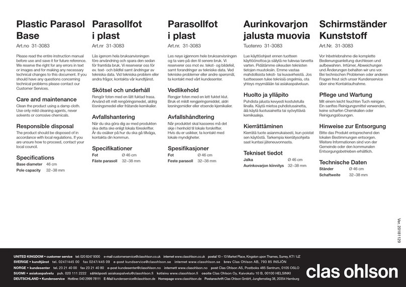 Clas Ohlson 31-3083 instruction manual